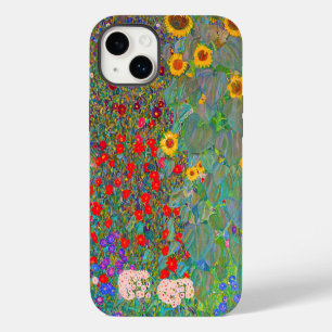 Funda Para iPhone 14 Plus Jardín de granja de Gustav Klimt con girasoles
