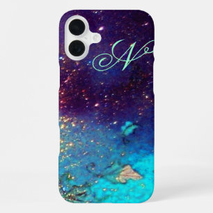 Funda Para iPhone 16 Plus JARDÍN DE LAS SOMBRAS PERDIDAS -Monograma de Turqu