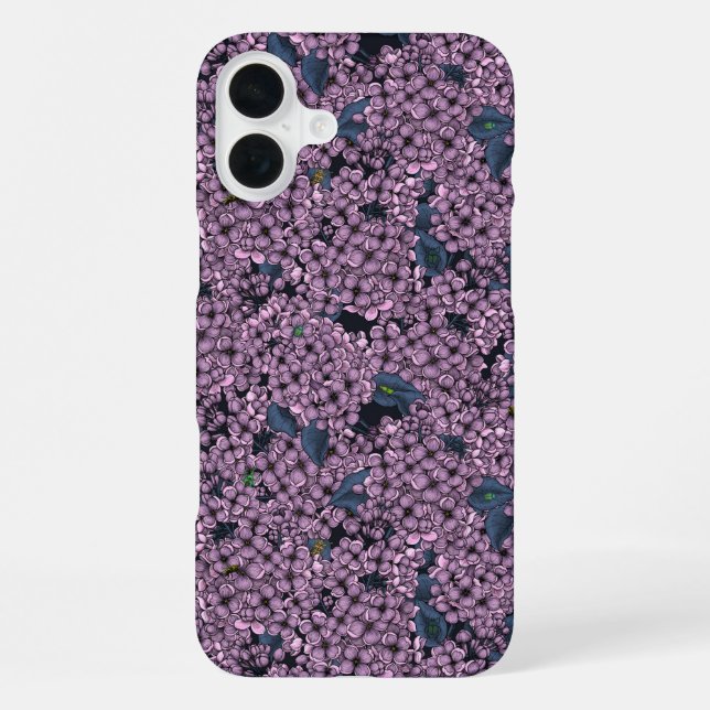 Funda Para iPhone jardín de lilas violetas (Reverso )