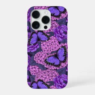 Funda Para iPhone 16 Pro Jardín de morpho azul 2
