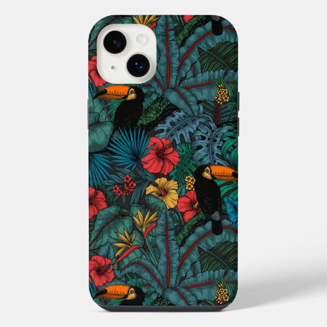 Funda Para iPhone Jardín de tucanes (Reverso)