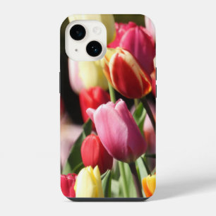 Funda Para iPhone 14 Jardín de Tulipanes Coloridos
