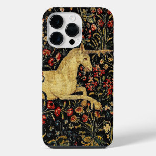 Funda Para iPhone 14 Pro Max Jardín floral de unicornio medieval de medianoche