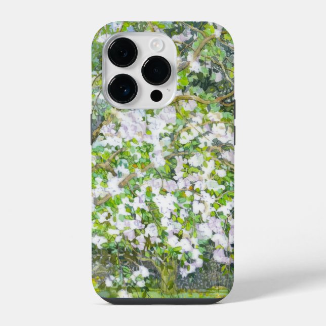 Funda Para iPhone Jardín floreciente (Reverso )