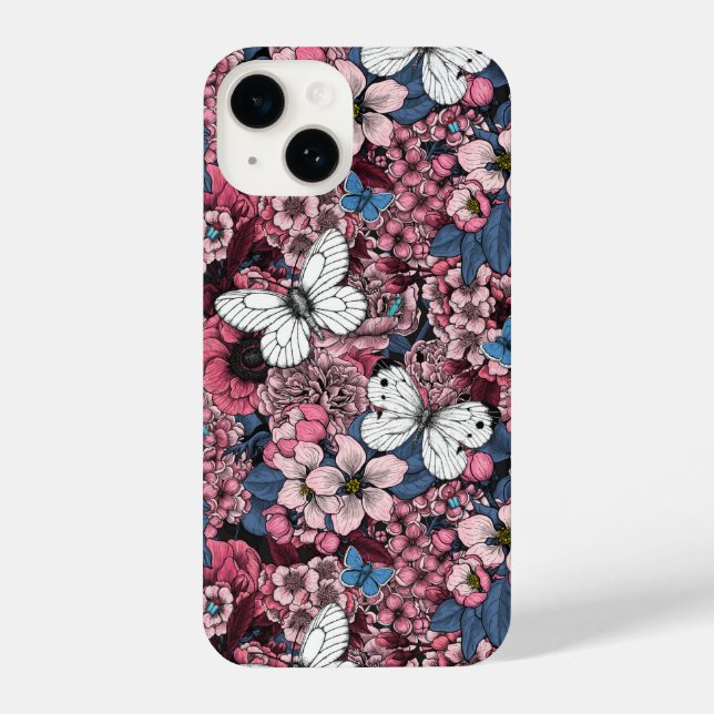 Funda Para iPhone Jardín primavera (Reverso )