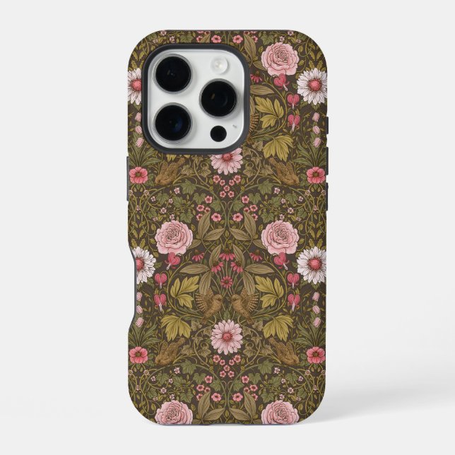 Funda Para iPhone Jardín salvaje sobre café marrón (Reverso )