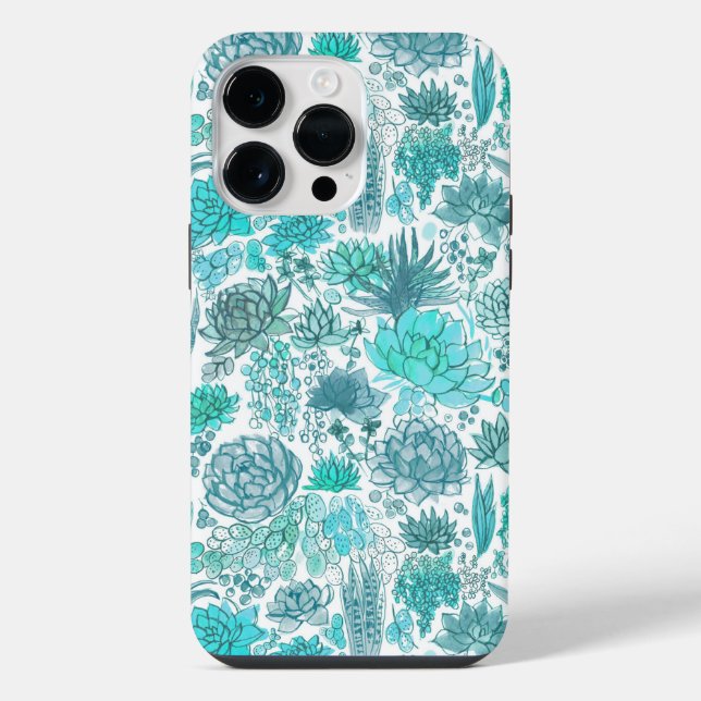 Funda Para iPhone Jardín suculento (Reverso )