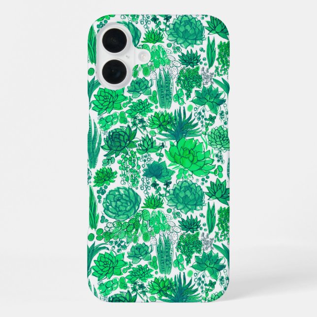 Funda Para iPhone Jardín suculento (Reverso )