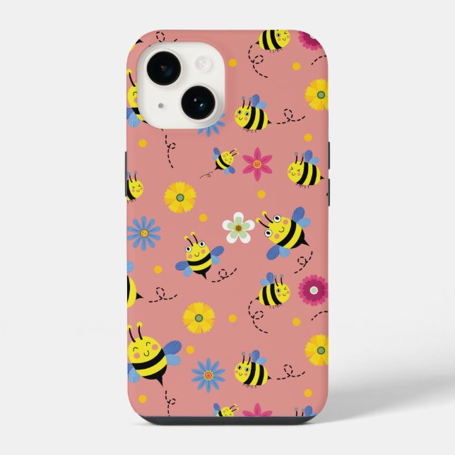 Funda Para iPhone Jardín Sweet Bee Blossom (Reverso )