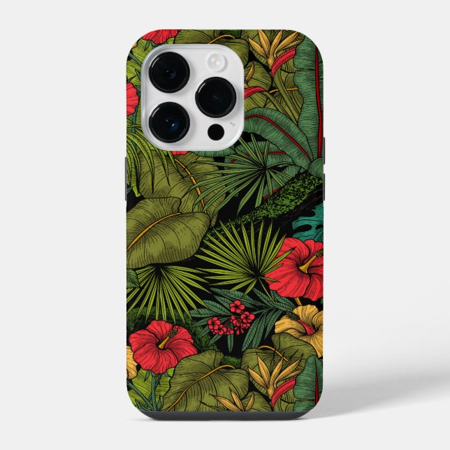 Funda Para iPhone Jardín tropical (Reverso )