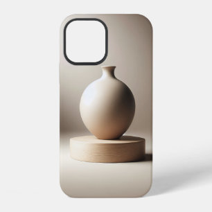 Funda Para iPhone 12 Jarrón de cerámica elegante sobre base de madera r