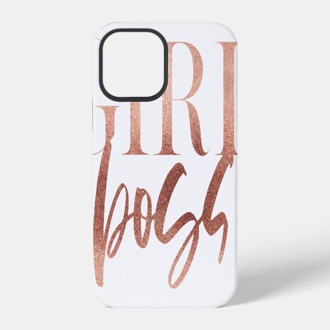 Funda Para iPhone Jefa | Rosa Dorado Texto Negro | (Reverso )