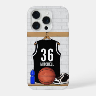 Jersey de baloncesto personalizado en blanco y neg