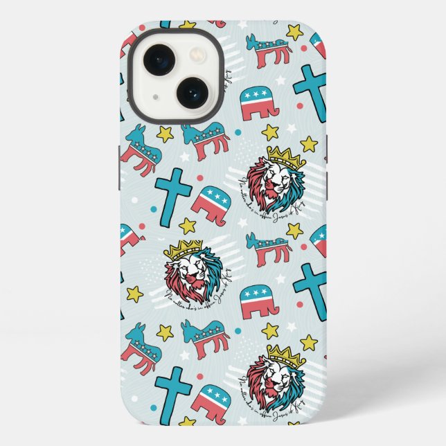 Funda Para iPhone Jesús es Rey - Estampado de Patrón Perfecto (Reverso )