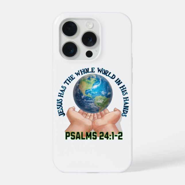 Funda Para iPhone Jesus Has the Whole World in His Hands Phone Case (Reverso )