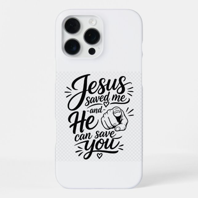 Funda Para iPhone Jesús salva (Reverso )