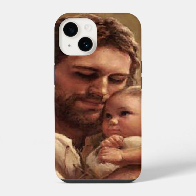 Funda Para iPhone Jesús y niño (Reverso )