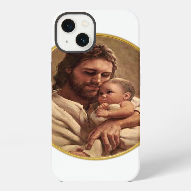 Funda Para iPhone Jesús y niño (Reverso )