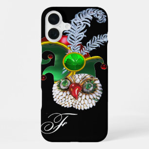 FUNDA PARA iPhone 16 PLUS JEWEL OWL, GORRA ELF, CARACTERES DE SHAMROCK Y DIA
