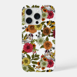 Jilgueros y flores