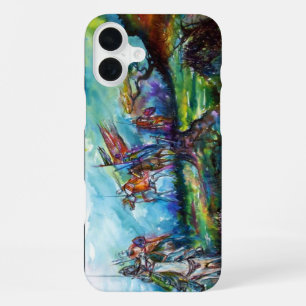 Funda Para iPhone 16 Plus JINETES EN LA TORMENTA Caballeros medievales Azul