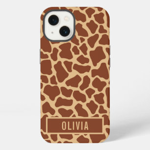 Jirafa de estampado animal con nombre personalizad