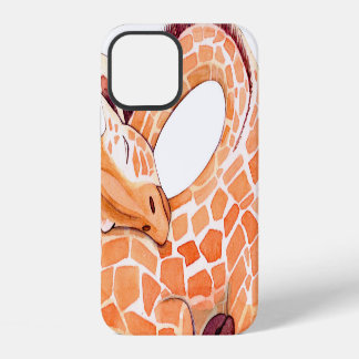 Funda Para iPhone 12 Jirafa Durmiendo: Suave Acuarela