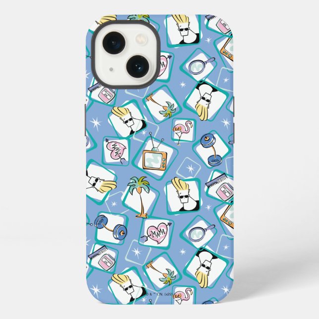 Funda Para iPhone Johnny Bravo Icon Pattern (Reverso )