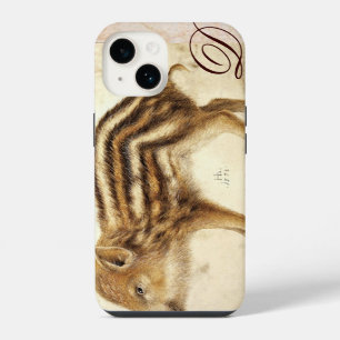Funda Para iPhone 14 JOVEN JABALÍ Animal Dibujo Monograma
