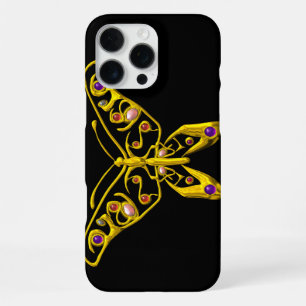 FUNDA PARA iPhone 16 PRO MAX JOYA DE MARIPOSA DE HIPER MANTEQUILLA DE ORO CON P