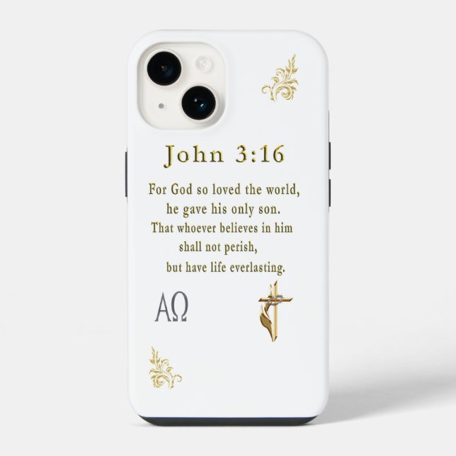 Funda Para iPhone Juan 3:16 (Reverso )