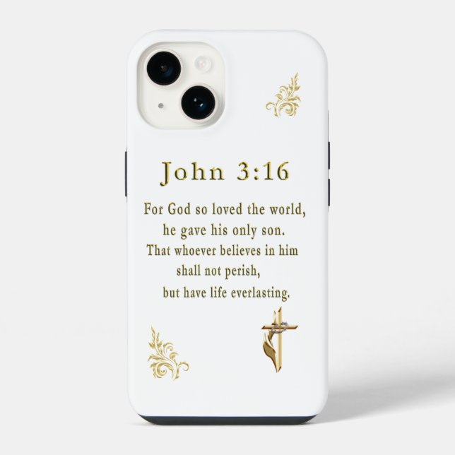 Funda Para iPhone Juan 3:16 (Reverso )