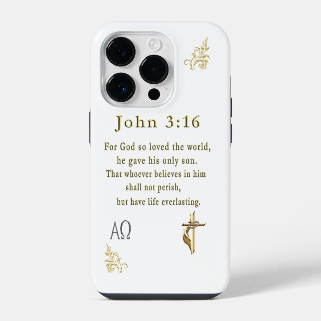 Funda Para iPhone Juan 3:16 (Reverso )
