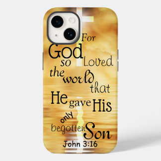 Funda Para iPhone 14 Juan 3 16 Dios amó el Verso de la Biblia Mundial