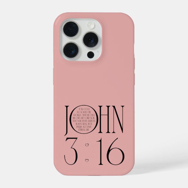 Funda Para iPhone Juan 3:16 - Versículo de la Biblia (Reverso )