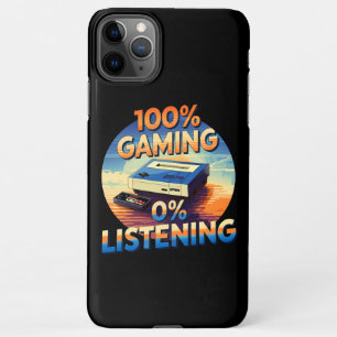 Funda Para iPhone 11Pro Max Juego 0% Escuchando Divertido Jugador Estilo Retro