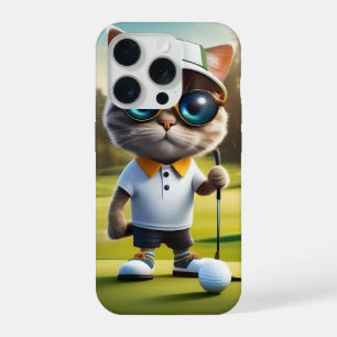 Jugador de Golf Gato Divertido,
