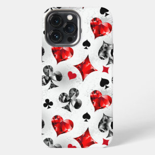 Funda Para iPhone 13 Pro Max Jugador de póquer jugador jugando cartas palos Las