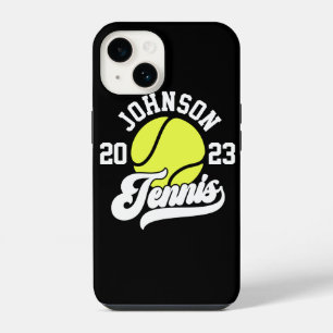 Funda Para iPhone 14 Jugador de tenis con nombre personal Jugador de ch