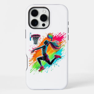 Funda Para iPhone 16 Pro Max Jugadora de baloncesto chica baloncestista