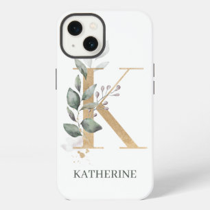 K Monograma Floral Personalizado