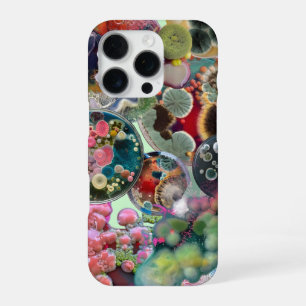 Funda Para iPhone 16 Pro Kaleidoscopio microbiano: Una colonia en color