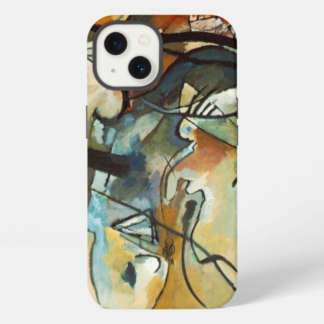 Funda Para iPhone Kandinsky Composition V Pintura abstracta (Reverso )