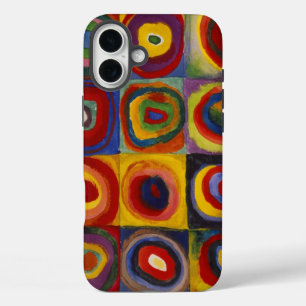 Funda Para iPhone 16 Plus Kandinsky Estudio de color de los círculos cuadrad