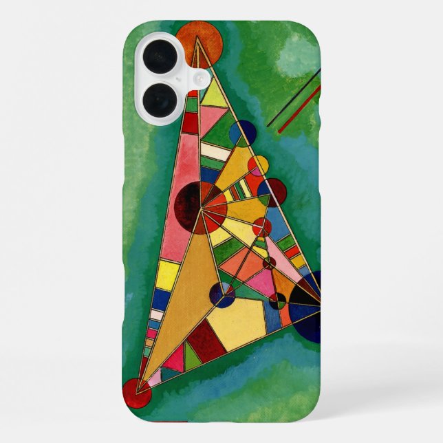 Funda Para iPhone Kandinsky - Triángulo Multicolor (Reverso )