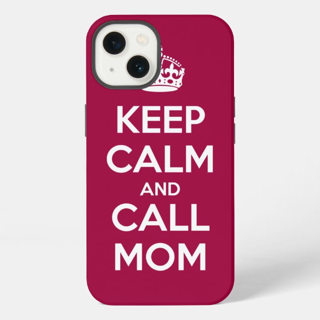 Funda Para iPhone Keep Calm and Call Mom (Reverso )