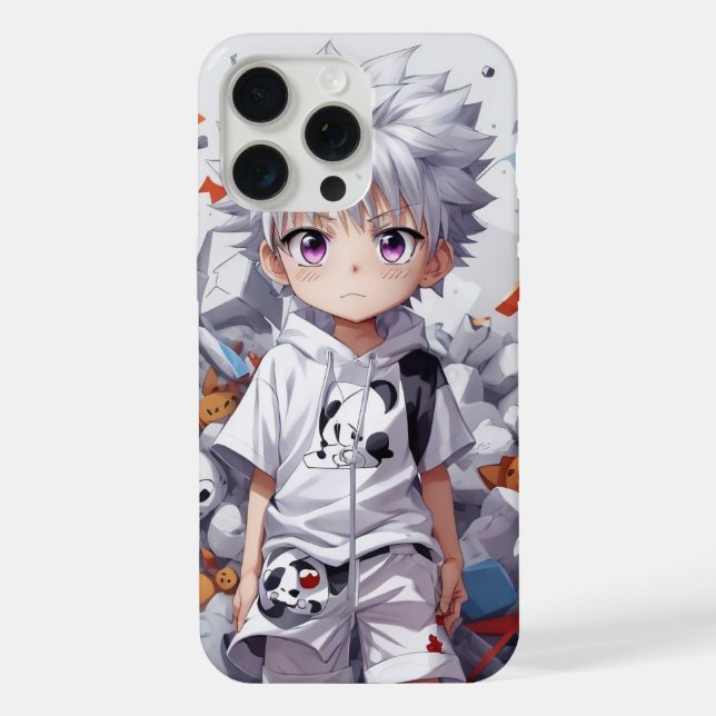 Funda Para iPhone Killua Zoldyck Relámpago Chibi (Reverso )