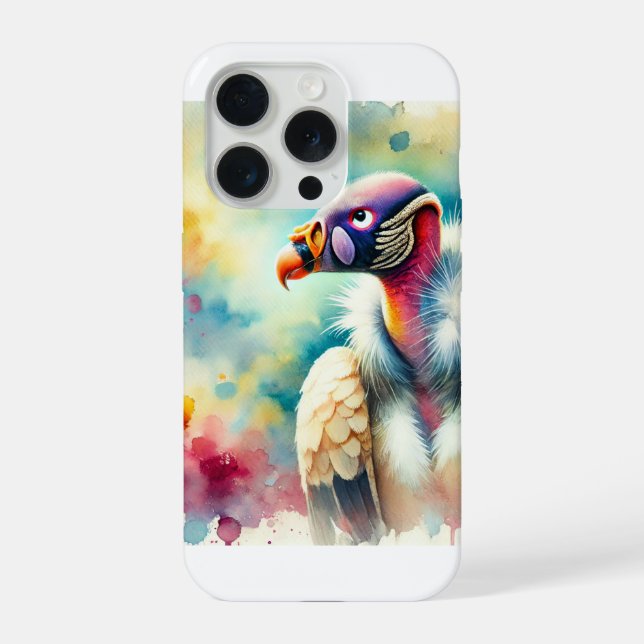 Funda Para iPhone King Vulture 210724AREF141 - Watercolor (Reverso )