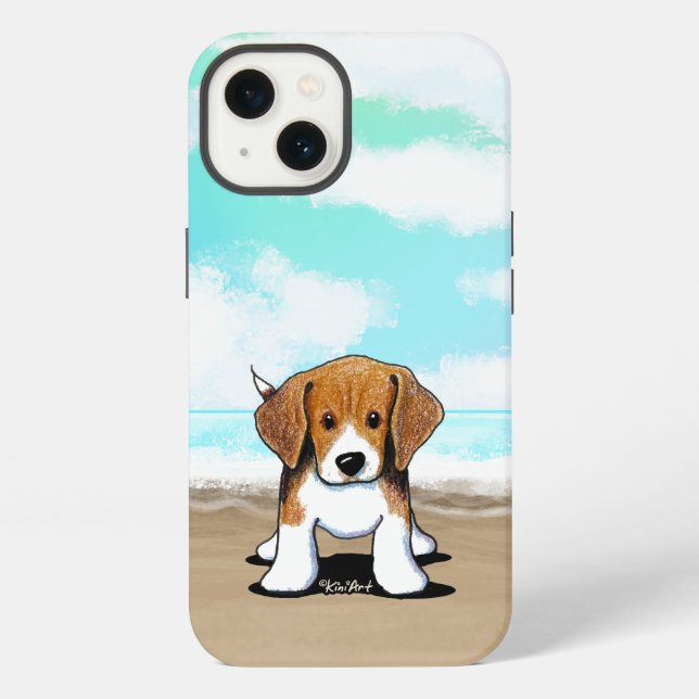 Funda para iPhone KiniArt Beach Beagle (Reverso )