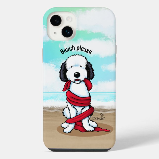 Funda Para iPhone KiniArt Sheepadoodle (Reverso)